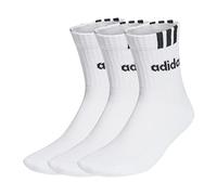 Calcetines adidas 3 stripes linear 3p blanco 28 - 30