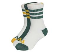 adidas Unisex niños 3Stripes Cushioned Sportswear Crew Socks 3 Pair Pack Socks, off white/collegiate green/off white, 5-6 Years