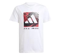 Adidas Unisex niños Adidas Big Logo Camo Graphic Tshirt, White, 11-12 Years