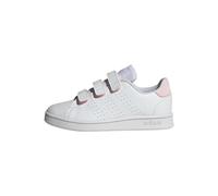 Adidas Unisex niños Advantage Court Lifestyle Hook-and-Loop Shoes, Cloud White/Cloud White/Clear Pink, 35 EU