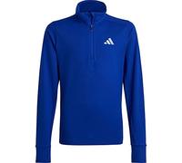 adidas Unisex niños AEROREADY Half-Zip Long Sleeve tee, Lucid Blue/Reflective Silver, 11-12 Years