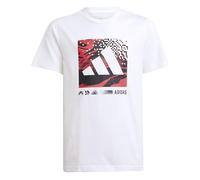 adidas Unisex niños Big Logo Camo Graphic Tshirt, White, 7-8 Years