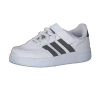 adidas Unisex niños Breaknet Lifestyle Court Elastic Lace and Top Strap Shoes, Cloud white/core black/core black, 32 EU