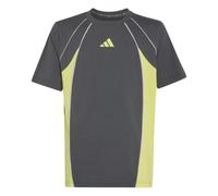 adidas Unisex niños Color Block Shirt, Grey Five/Pure Lemon/LGH Solid Grey, 9-10 Years