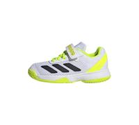 adidas Unisex niños Courtflash Kids Comfort Closure Tennis Shoes, Cloud White/Core Black/Lucid Lemon, 33 EU