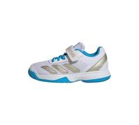 adidas Unisex niños Courtflash Kids Comfort Closure Tennis Shoes, FTWR White/Cyber Met./Lucid Aquamarine, 31 EU