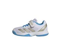 adidas Unisex niños Courtflash Kids Comfort Closure Tennis Shoes, FTWR White/Cyber Met./Lucid Aquamarine, 30 EU