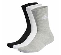 adidas Unisex niños Cushioned Crew Socks 3 Pairs, Medium Grey Heather / White / Black, 3-4 Years