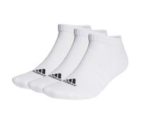 adidas Unisex niños Cushioned Low-Cut Socks 3 Pairs, White / Black, 7-8 Years