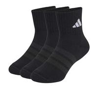 adidas Unisex niños Cushioned Sportswear Ankle Socks 3 Pair Pack, black/black/white, 3-4 Years