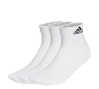 adidas Unisex niños Cushioned Sportswear Ankle Socks 3 Pairs, White / Black, 7-8 Years