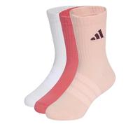 adidas Unisex niños Cushioned Sportswear Crew Socks 3 Pair Pack Socks, Pure Turbo/white/haze coral, 4-5 Years