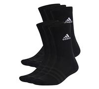 adidas Unisex niños Cushioned Sportswear Crew Socks 6 Pairs, Black / White, 3-4 Years