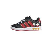 adidas Unisex niños Disney Mickey Mouse Grand Court Kids Shoes, Core Black/Pure Ruby/Crew Yellow, 31 1/2 EU