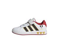 adidas Unisex niños Disney Mickey Mouse Grand Court Shoes Kids, Cloud White/Core Black/Bold Gold, 34 EU