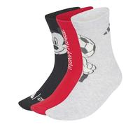 adidas Unisex niños Disney Mickey Mouse Socks Socks, black/pure ruby/light grey heather, XS