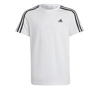 adidas Unisex niños Essentials 3-Stripes Cotton tee, White/Black, 15-16 Years