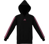 adidas Unisex niños Essentials 3 Stripes Hoodie, Black/Pink Fusion, 11-12 Years