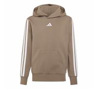 adidas Unisex niños Essentials 3 Stripes Hoodie Sweatshirt, Khaki Six/White, 15-16 Years