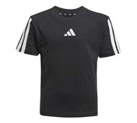 adidas Unisex - Bambini e Ragazzi Essentials 3 Stripes Sleeve T-Shirt, Black/White, 4-5 Years