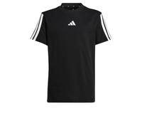 adidas Unisex - Bambini e Ragazzi Essentials 3 Stripes T-Shirt, Black/White, 7-8 Years