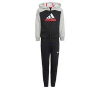 adidas Unisex niños Essentials Big Logo Fleece Track Suit Kids, Medium Grey Heather/Black, 3-4 Years