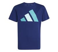 Adidas Unisex niños Essentials Big Logo T-Shirt, Dark Blue/Pure Teal/halo Mint, 7-8 Years