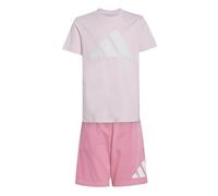 adidas Unisex niños ESSENTIALS BIG LOGO T-SHIRT SET, clear pink/white, 11-12 Years