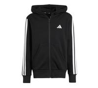 adidas Unisex niños Essentials Full Zip Hoodie Sweatshirt, Black/White, 13-14 Years