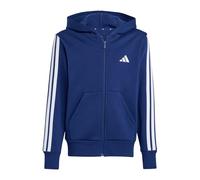 adidas Unisex niños Essentials Full Zip Hoodie Sweatshirt, Dark Blue/White, 13-14 Years
