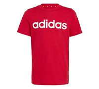 adidas Unisex niños Essentials Linear Logo Cotton tee, Better Scarlet/White, 9-10 Years