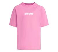 adidas Unisex niños Essentials Linear Logo Shirt, Pink Fusion/White, 4-5 Years