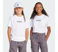adidas Unisex niños Essentials Linear Logo T-Shirt, White/Black, 9-10 Years