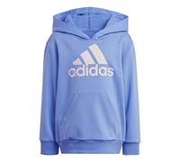 adidas Unisex niños Essentials Logo Hoodie, Blue Fusion/Clear Pink, 3-4 Years