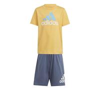adidas Unisex niños Essentials Logo Tee and Short Set, semi spark/MULTICOLOR, 7-8 Years