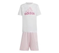 adidas Unisex niños Essentials Logo Tee and Short Set, white/MULTICOLOR, 5-6 Years