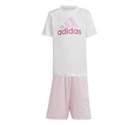 adidas Unisex niños Essentials Logo Tee and Short Set, white/MULTICOLOR, 7-8 Years