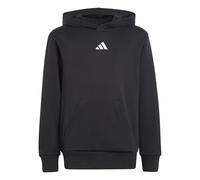adidas Unisex niños Essentials Pocket Hoodie Sweatshirt, Black/White, 9-10 Years