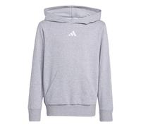adidas Unisex niños Essentials Pocket Hoodie Sweatshirt, Medium Grey Heather/White, 15-16 Years