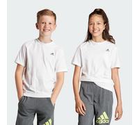 adidas Unisex niños Essentials Small Logo Cotton tee, White/Black, 11-12 Years