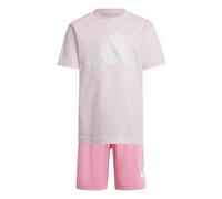 adidas Unisex niños ESSENTIALS T-SHIRT SET, clear pink/white, 4-5 Years
