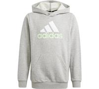Adidas Unisex niños Essentials Two-Colored Big Logo Cotton Hoodie, Medium Grey Heather/White/Semi Green Spark, 7-8 Years