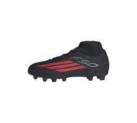 adidas Unisex niños F50 Club Mid Firm Ground/Multi Ground Football Boots Kids, Core Black/Lucid Red/Core Black, 30 EU