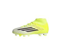 adidas Unisex niños F50 Club Mid Firm Ground/Multi Ground Football Boots Kids, Team Solar Yellow 2/Core Black/Lucid Red, 34 EU
