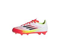 adidas Unisex niños F50 League Football Boots FG/MG Kids, Cloud White/Core Black/Solar Yellow, 38 2/3 EU