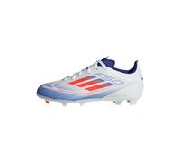 adidas Unisex niños F50 League Football Boots Firm Ground, Cloud White/Solar Red/Lucid Blue, 37 1/3 EU