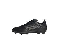 adidas Unisex niños F50 League Football Boots Firm Ground, Core Black/Iron Metallic/Gold, 35.5 EU