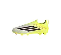 adidas Unisex niños F50 League Laceless Firm Ground/Multi Ground Football Boots Kids, Team Solar Yellow 2/Core Black/Lucid Red, 33 EU