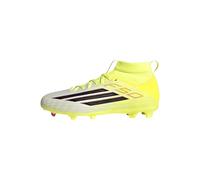 adidas Unisex niños F50 League Mid Cut Firm Ground/Multi Ground Football Boots Kids, Team Solar Yellow 2/Core Black/Lucid Red, 36 EU