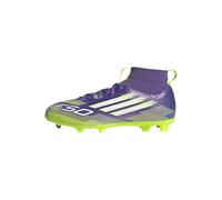 adidas Unisex niños F50 League Mid Firm Ground/Multi Ground Football Boots Kids, Purple Rush/Cloud White/Lucid Lemon, 28 1/2 EU